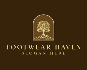 Tree Roots Plant logo design