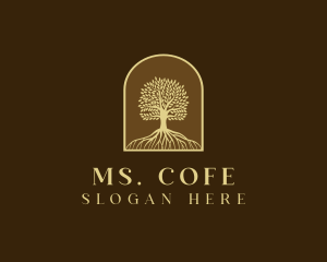 Tree Roots Plant logo design