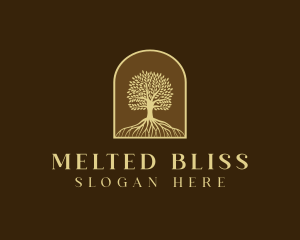 Tree Roots Plant logo design