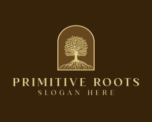 Tree Roots Plant logo design