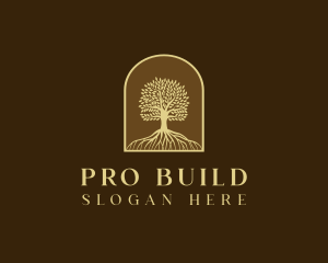 Tree Roots Plant logo design