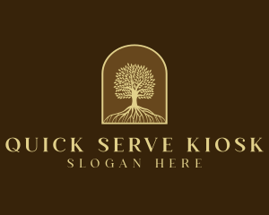 Tree Roots Plant logo design