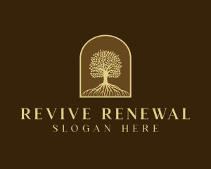 Tree Roots Plant logo design