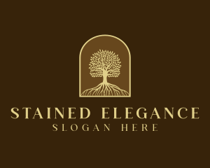 Tree Roots Plant logo design