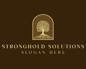 Tree Roots Plant logo design