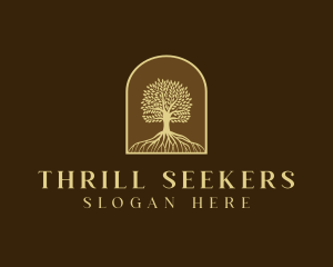 Tree Roots Plant logo design