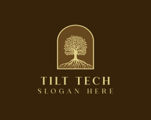 Tree Roots Plant logo design