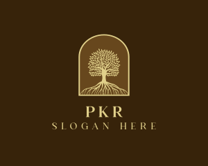 Tree Roots Plant logo design