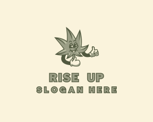 Sleepy Marijuana Leaf logo design