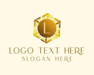 Jewelry - Leaf Hexagon Wreath logo design