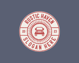 Rustic Adventure Truck logo design