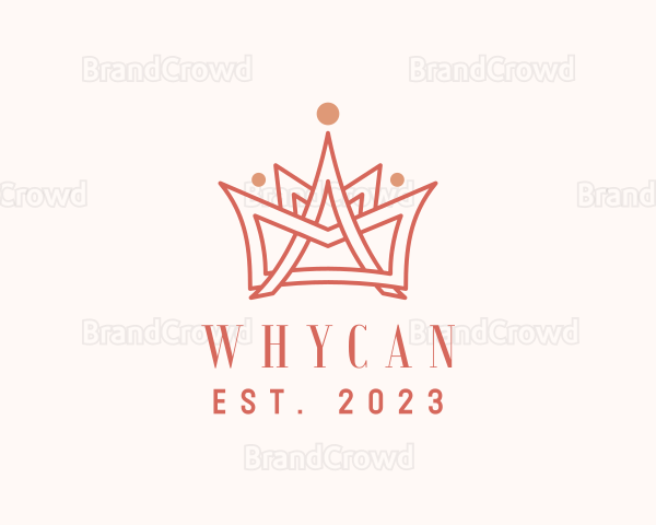 Pageant Crown Letter A Logo