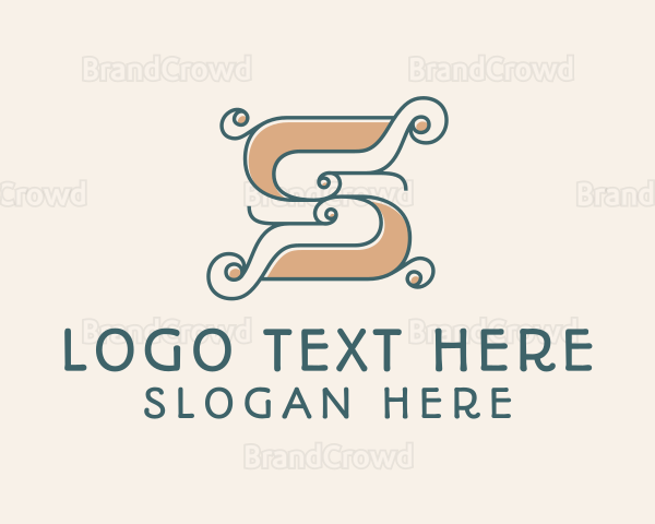 Elegant Fashion Swirl Letter S Logo