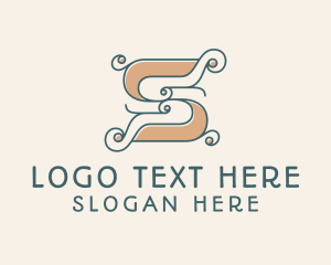 Antique Shop - Elegant Fashion Swirl Letter S logo design