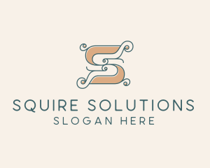 Elegant Fashion Swirl Letter S logo design