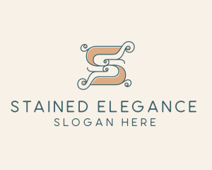 Elegant Fashion Swirl Letter S logo design