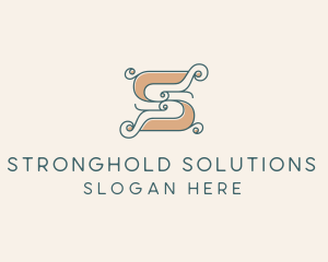 Elegant Fashion Swirl Letter S logo design