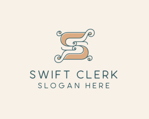 Elegant Fashion Swirl Letter S logo design