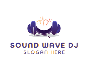 Dj - Headphones DJ Audio logo design