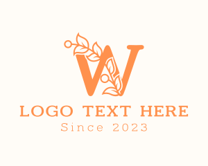 Orange - Cosmetic Boutique Letter W logo design