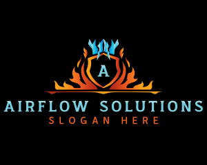 Fire Ice Ventilation logo design