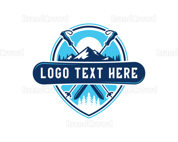 Ski Snowboard Sport Logo