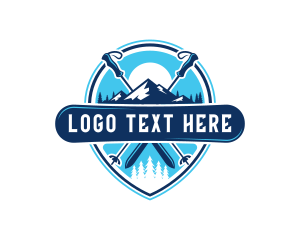 Mountain - Ski Snowboard Sport logo design