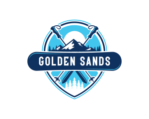 Ski Snowboard Sport logo design