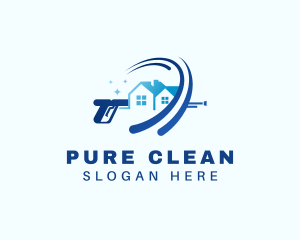 Residential Pressure Wash Clean logo design