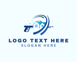 Blue - Residential Pressure Wash Clean logo design