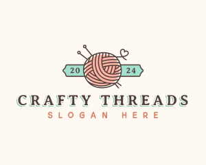 Crochet Yarn Thread logo design