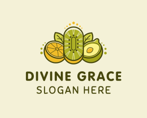 Olive Leaves - Healthy Food Fruits logo design