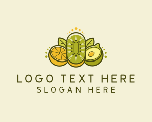 Farming - Healthy Food Fruits logo design