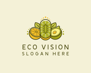 Healthy Food Fruits logo design