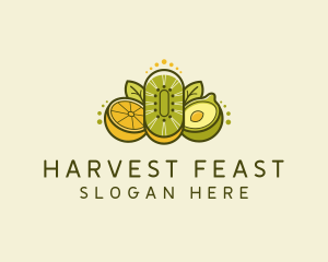 Healthy Food Fruits logo design