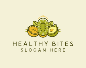 Healthy Food Fruits logo design