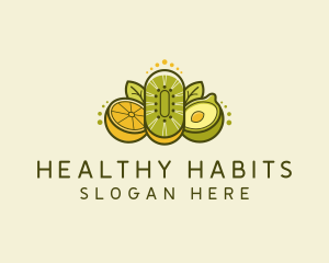 Healthy Food Fruits logo design