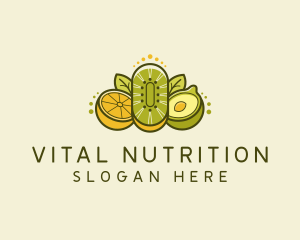 Healthy Food Fruits logo design