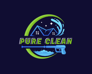 Cleaning Pressure Wash Hydro logo design