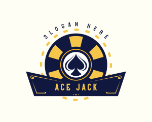 Blackjack - Poker Spade Casino logo design
