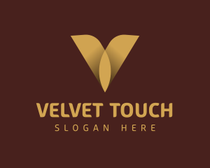 Gold Luxury Letter V logo design