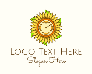 Watch - Sunflower Wellness Time logo design