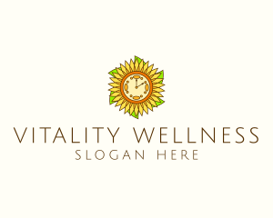 Sunflower Wellness Time  logo design