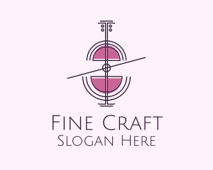 Wine Glass Cello logo design