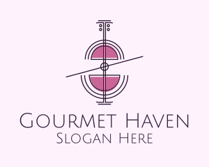 Wine Glass Cello logo design