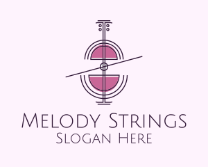 Wine Glass Cello logo design