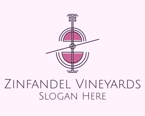 Wine Glass Cello logo design