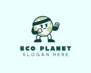 Planet Earth Fighter logo design