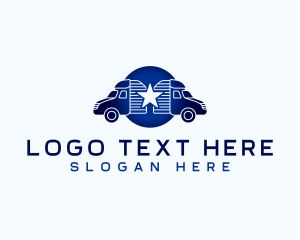 Distribution - Trailer Truck Automotive logo design