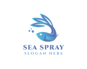 Gradient Fish Waterpark logo design